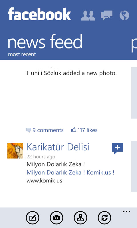 Windows PHone 8 Facebook Uygulaması Windows PHone 8 Facebook Uygulaması